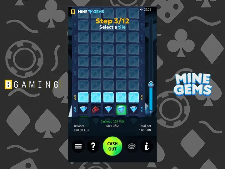 Mine Gems demo mode